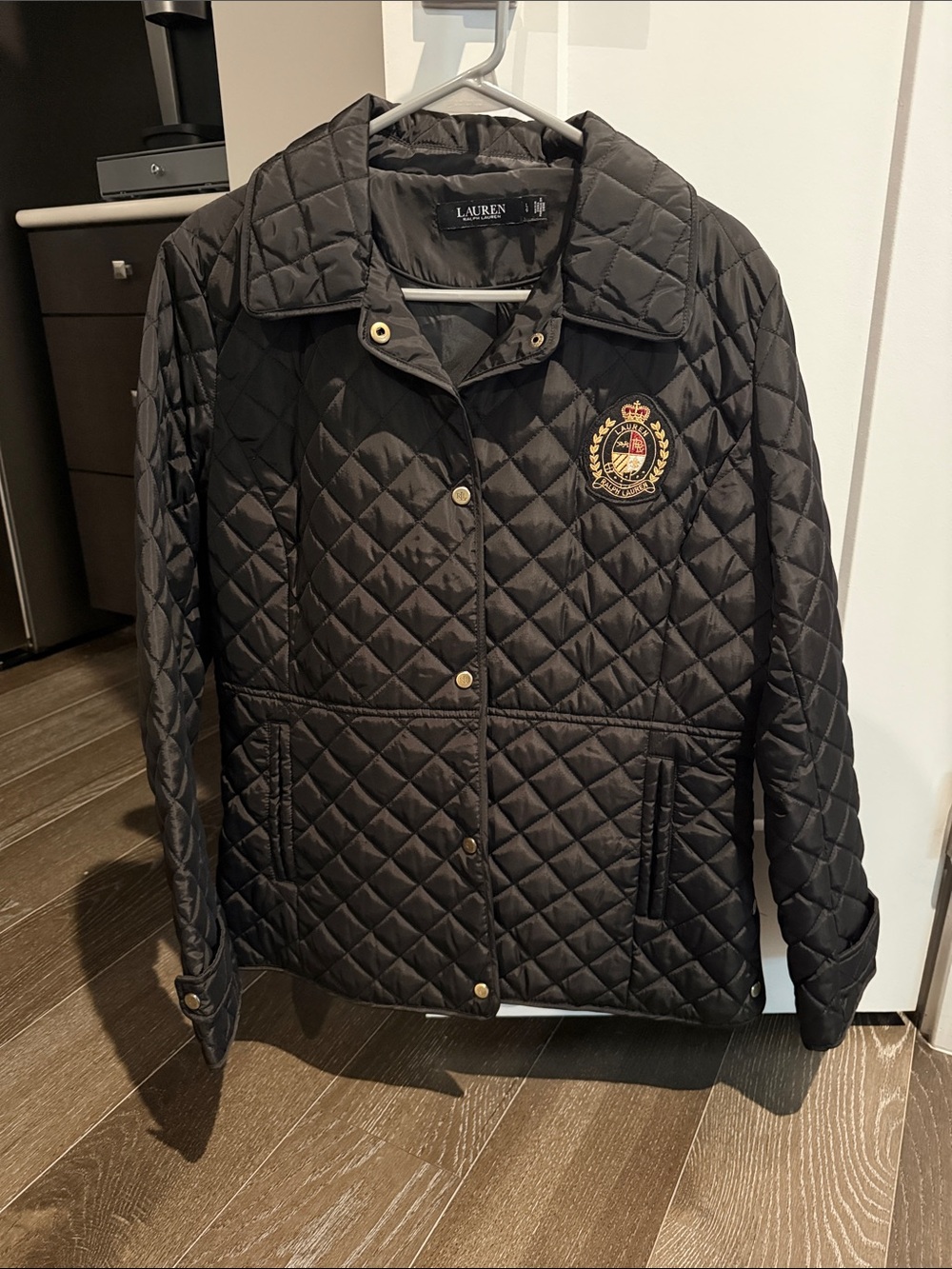 Lauren Ralph Lauren Black Quilted Crest Utility Jacket